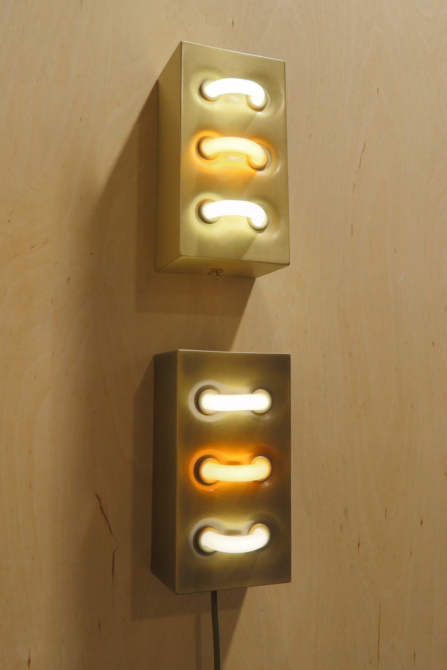 Brick Sconce - Soft Brass