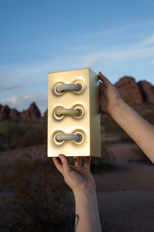 Brick Sconce - Soft Brass