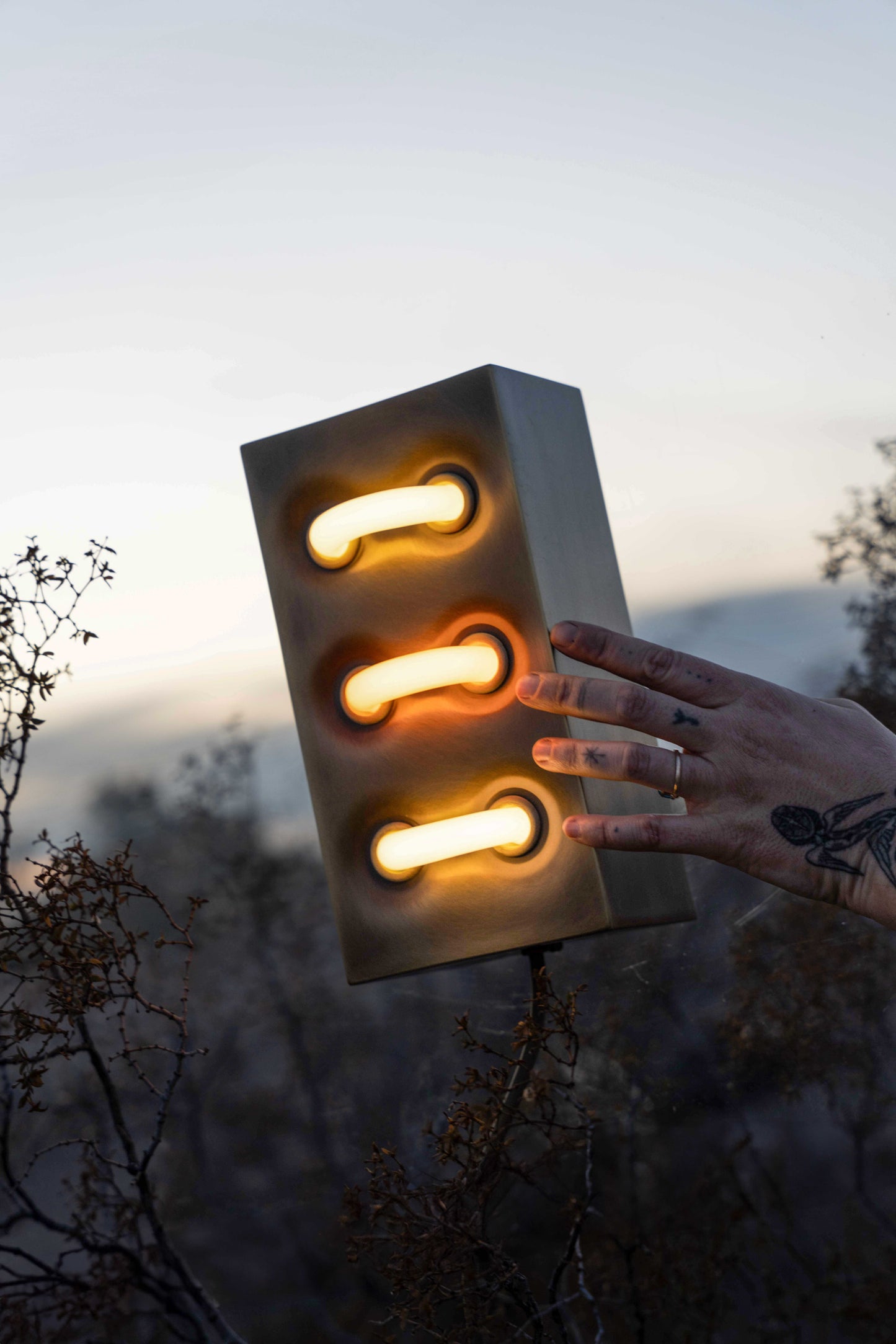 Brick Sconce - Soft Brass